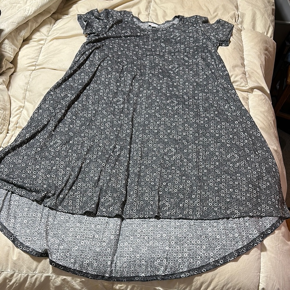 Charming Kids' Gray Floral Dress